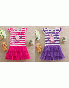 Peppa Pig Tutu Short Sleeve Dress (Pink/ Purple)